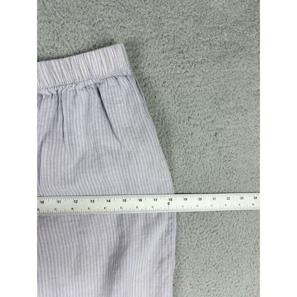 Bryn Walker Linen Top Skirt Set Women’s Small Blue Gray Pinstripe Linen USA - Picture 13 of 15